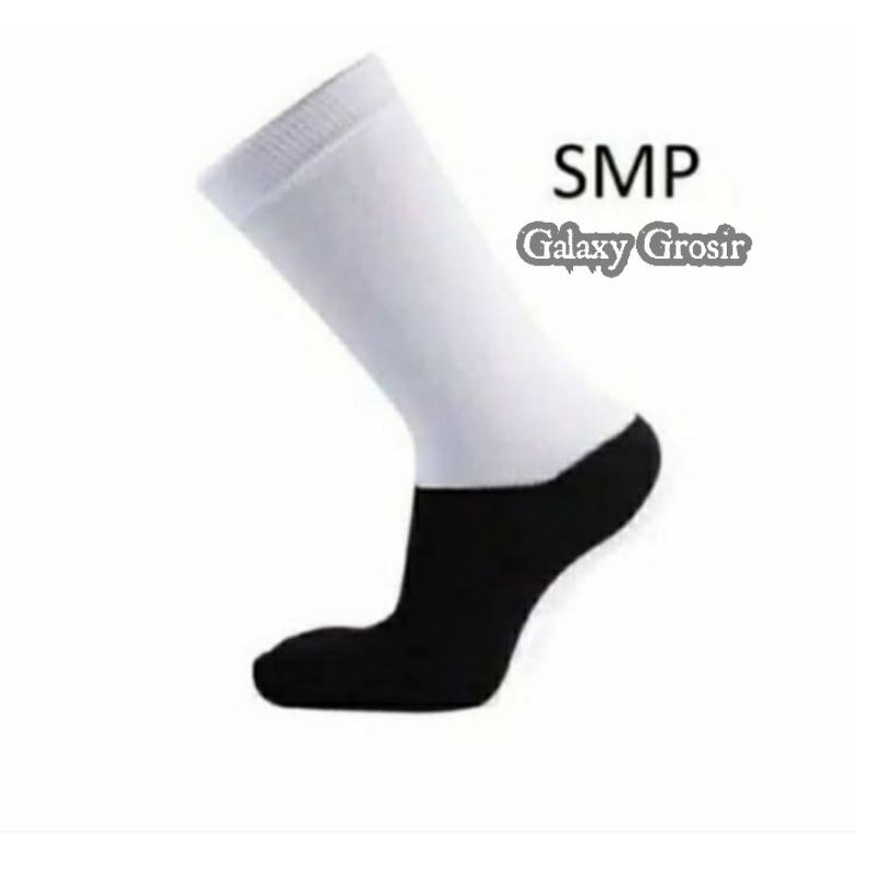 [6pcs] Kaos kaki sekolah SD SMP SMA Putih hitam harga grosir