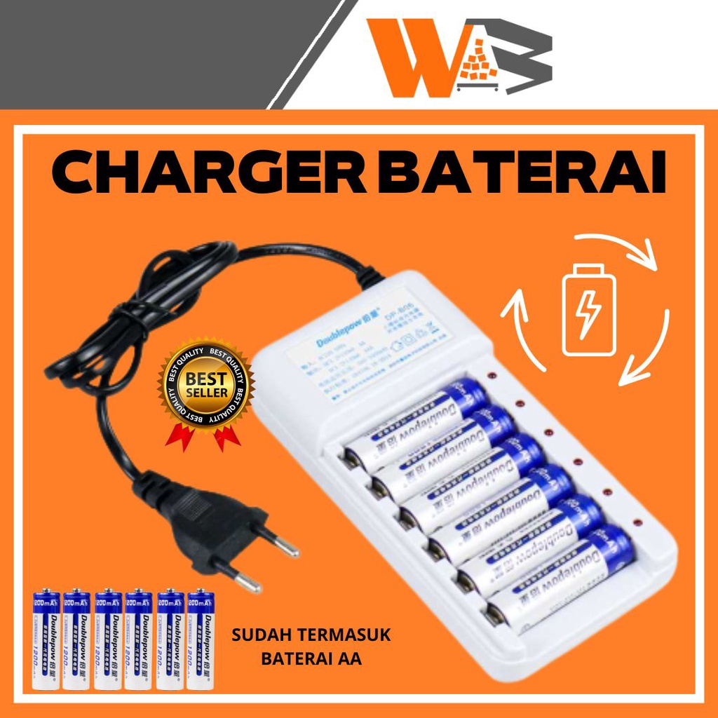 COD Charger Baterai Batre Battery AA dan AAA Charger Cas Baterai