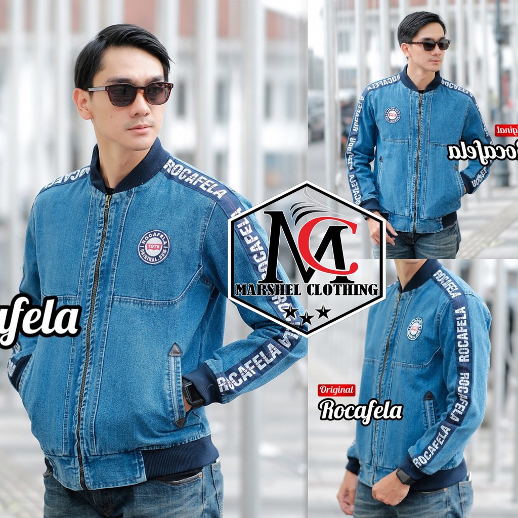 RCL - Jaket Bomber Jeans The Riddick Tebaru - Jaket Jeans Riddick Original Rocafela