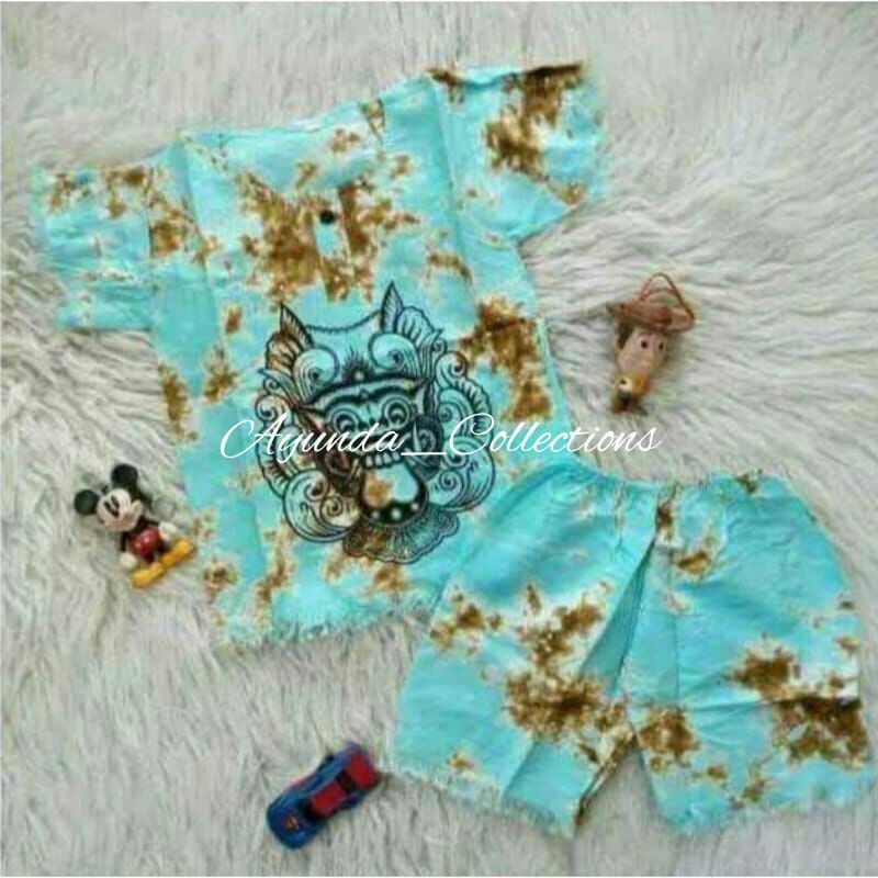 [PROMO] Baju Setelan Anak Motif Barong Bali