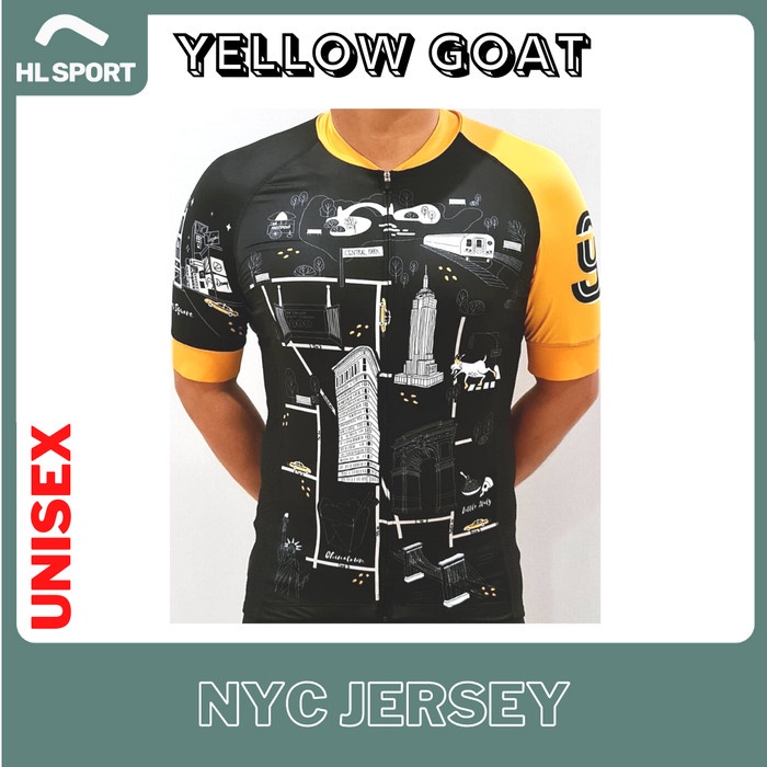 Yellow Goat Cycling Jersey Sepeda NYC UNISEX