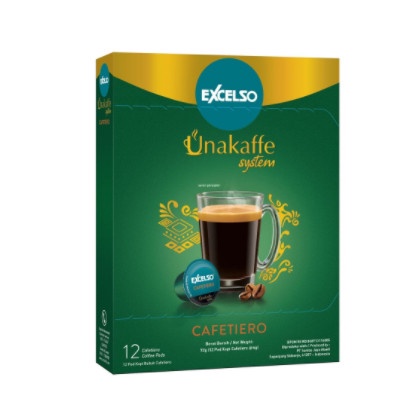 

Kopi Kapsul - Excelso Unakaffe Cafetiero Box ( 5 Dus X 12 Kapsul )