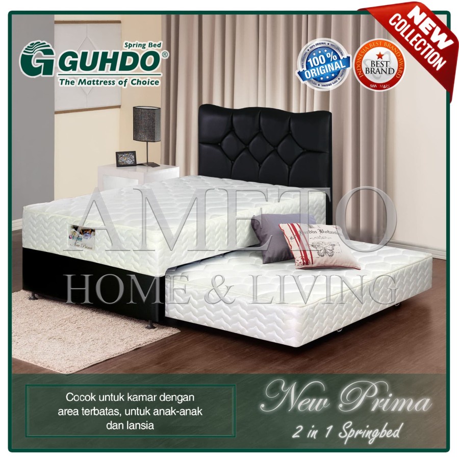 Guhdo Springbed 2 in 1 New Prima 140x200 HB Lavela Full Set