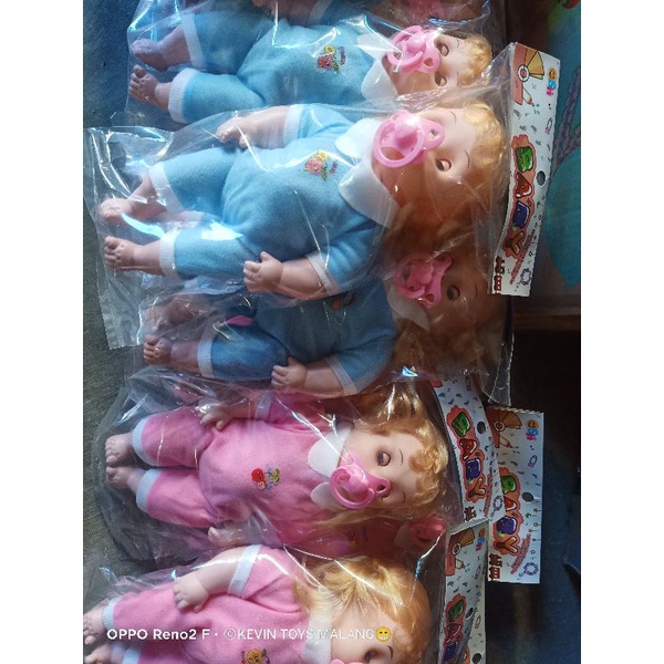 SH 189 MAINAN BONEKA BAYI MENANGIS PAKAI DOT / MAINAN DOT KECIL BAYI BISA NANGIS
