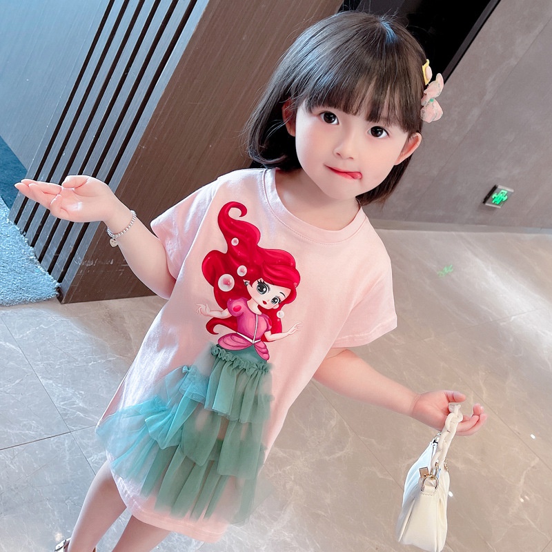 HappyOliver PRINCESS DRESS EBV Baju Dress Anak Perempuan Import/Dress Bayi Perempuan/Gaun Bayi Perempuan/Dress Pesta/Dress Bayi