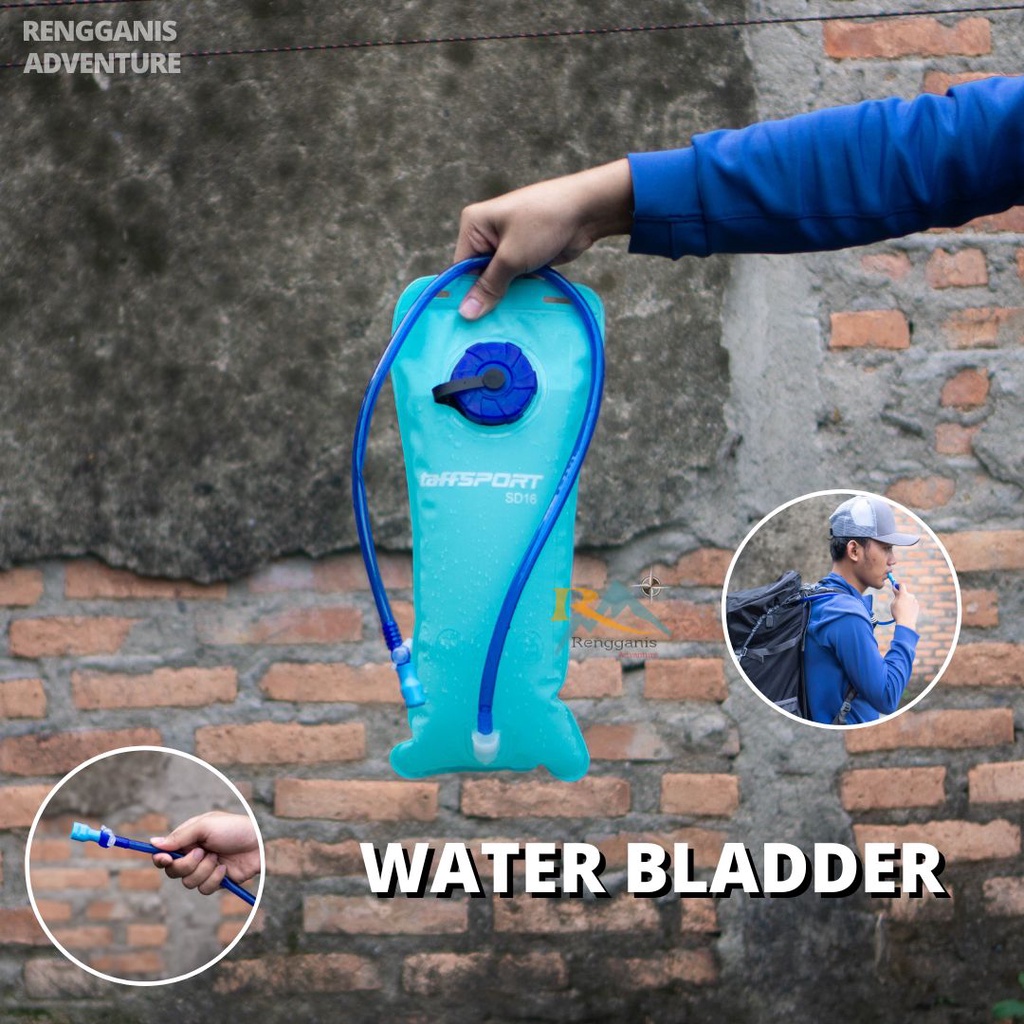 Water Bladder TAFFSPORT 2 LITER OMHAUQBL Kantong Air Minum Bersepda Waterbladder Hiking