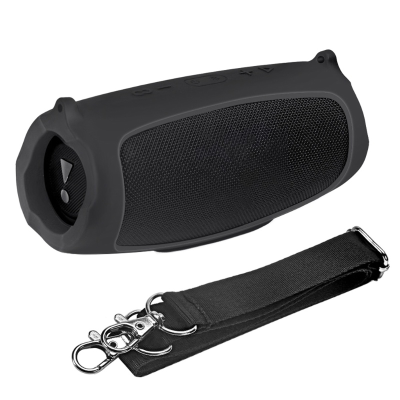 Case Pelindung Bahan Silikon Dengan Strap Untuk JBL Charge 5 Bluetooth