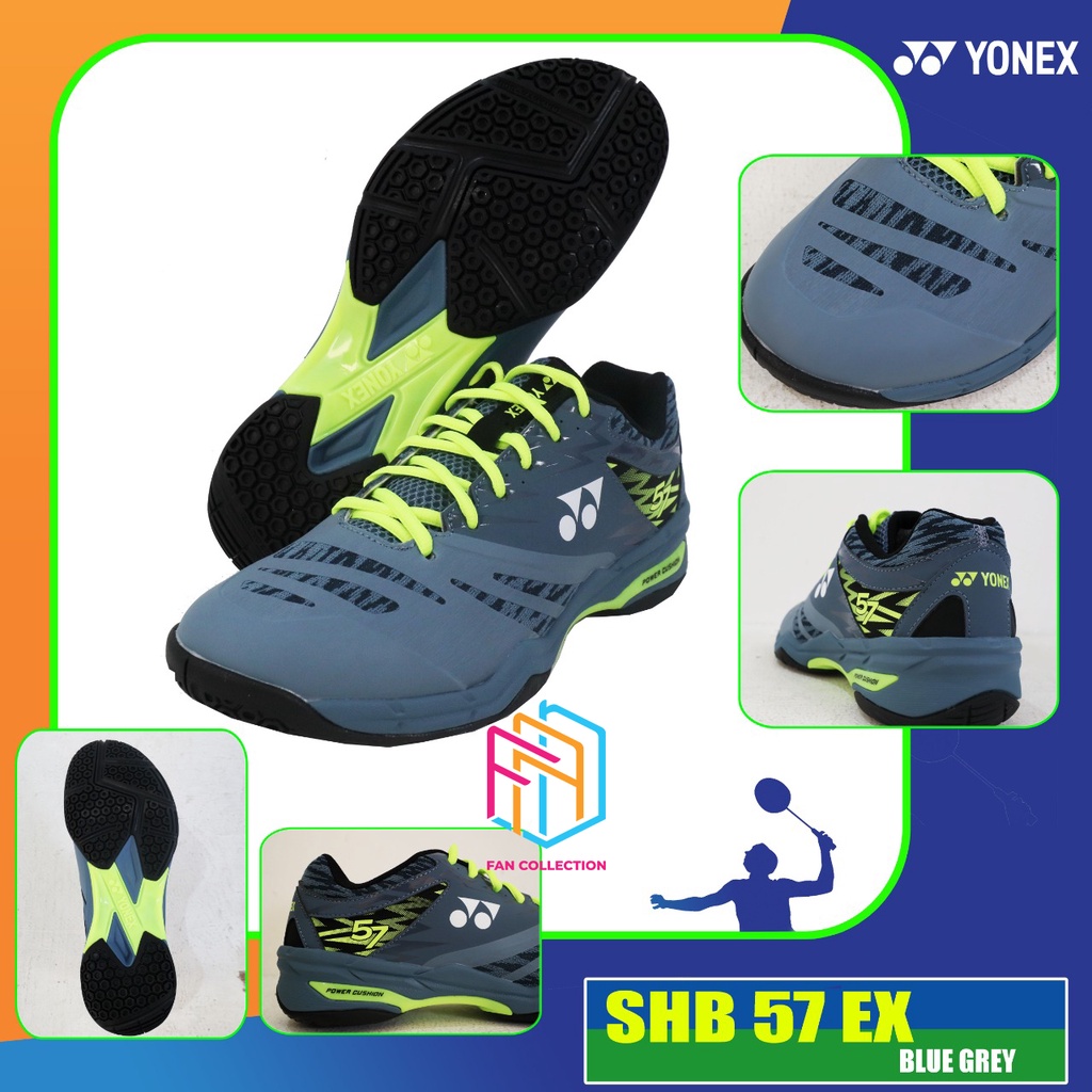 NEW YONEX SHB 57 EX POWER CUSHION SEPATU BADMINTON ORIGINAL