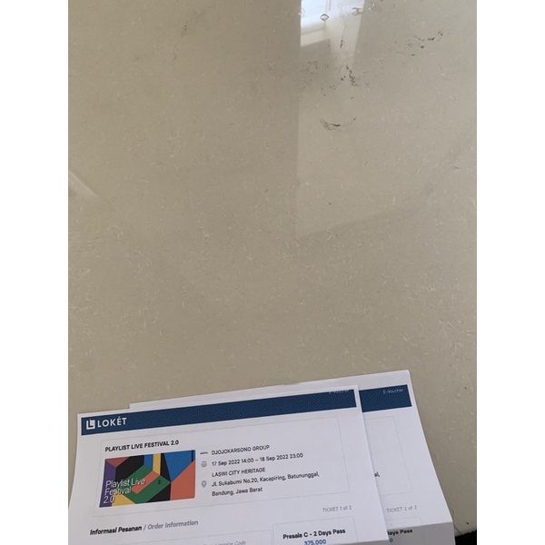 tiket playlist festival 2daypass (2 tiket)