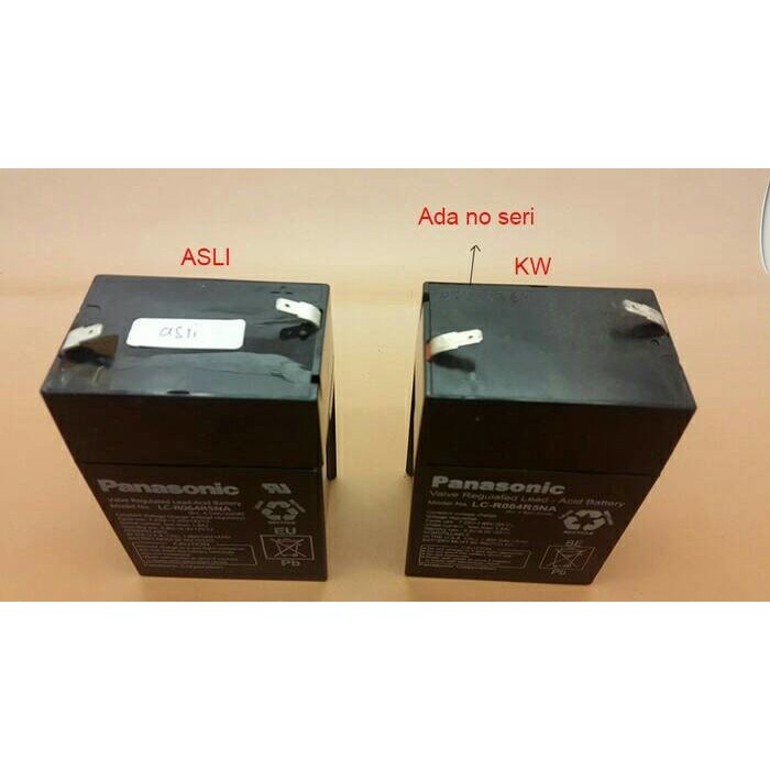 Baterai PANASONIC Asli Original Aki Kering Accu 6volt 6 volt 6v 4.5Ah