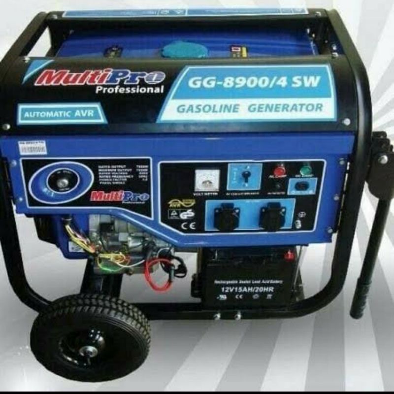 multipro genset gg8900 sw genset bensin 4tak