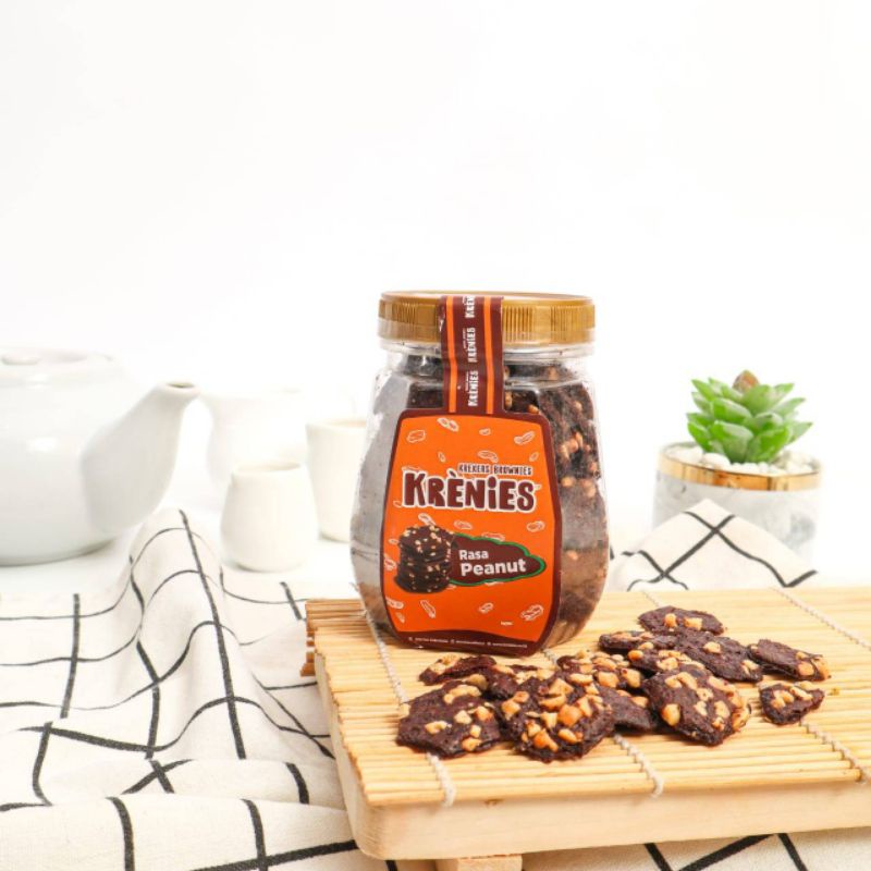 Krenies - Krekers Brownies Kemasan Toples 100g