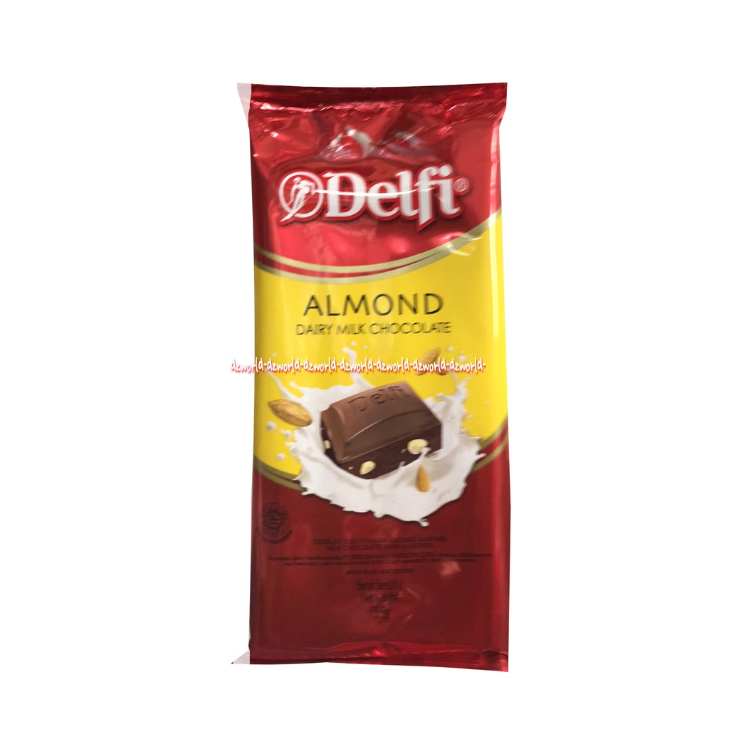 Delfi Almond 140gr Almond Cashew Dairy Milk Chocolate Coklat Delfi Rasa Kacang Almon Cokelat Delvi