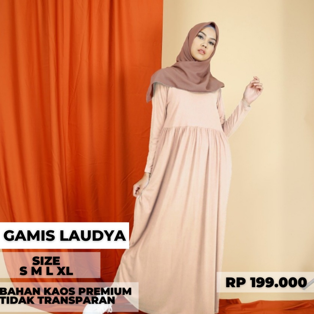 DAUKY INNER DRESS LAUDYA  GAMIS POLOS BAHAN RAYON