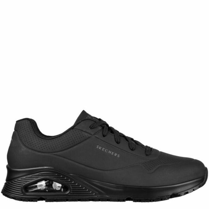 Sepatu Sneakers Pria Skechers Uno Sr Black Original Ukhasachairil