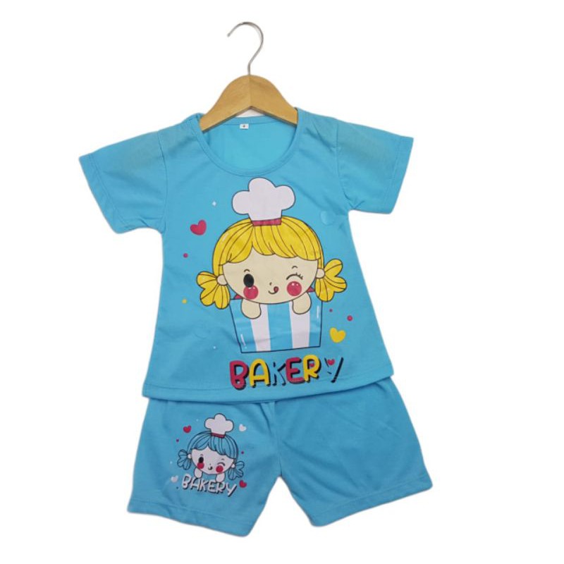 SETELAN SI JAMBUL BAJU ANAK PEREMPUAN 2-7 TAHUN MOTIF BAKERY