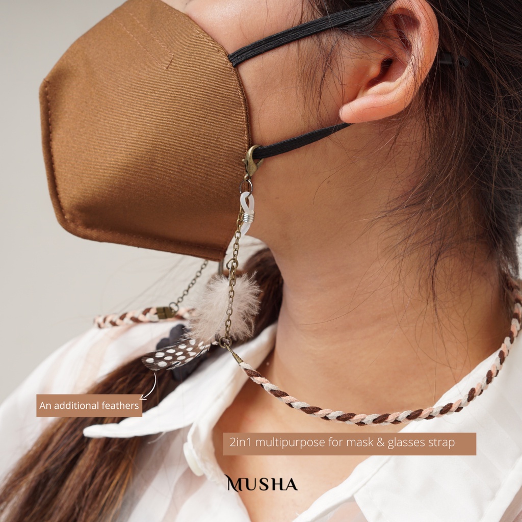 MUSHA Strap Masker - Braid 3 colors | Joyful Series | Tali Masker / Strap Masker