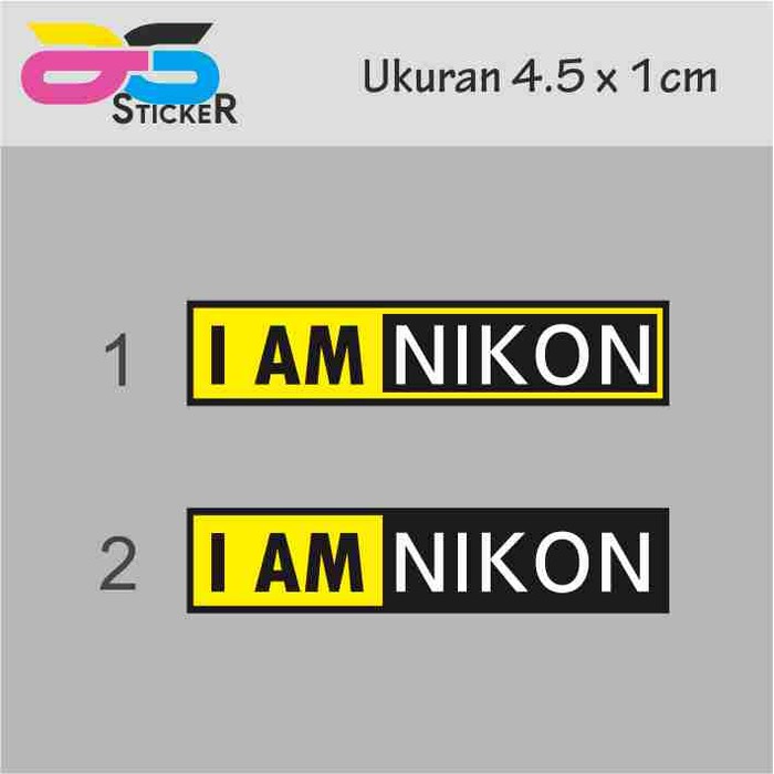 

Sticker - Stiker Printing I AM NIKON 4,5x1cm