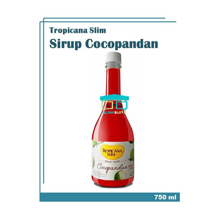 Sirup Cocopandan Tropicana Slim 750 ML Syrup Botol Plastik Diet Tanpa Gula Kelapa