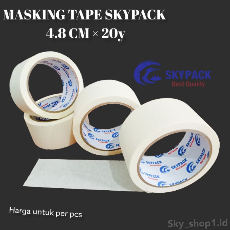 

LAKBAN MASKING TAPE SKYPACK UK 4.8cm × 20y / ISOLASI KERTAS