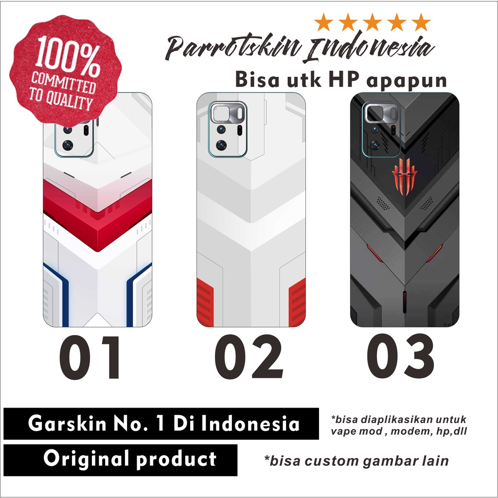 Garskin Xiaomi Poco X3 GT NFC PRO F1 F2 F3 dll gundam line case