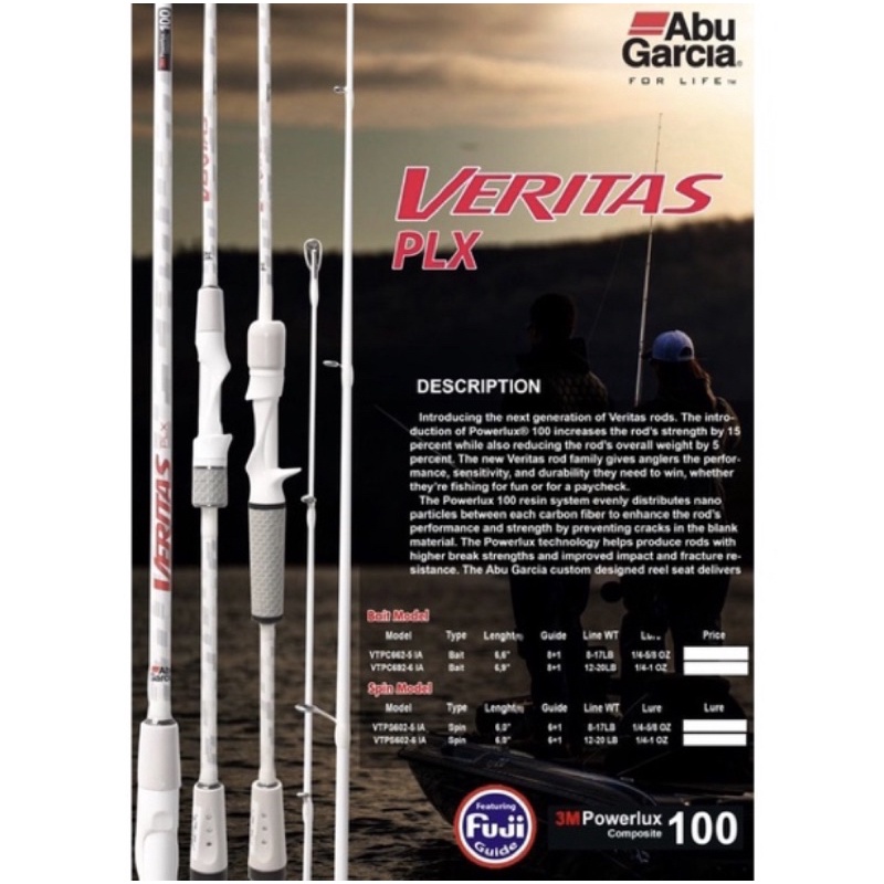 Joran abu garcia veritas PLX BC 8-17lb-12-20lb