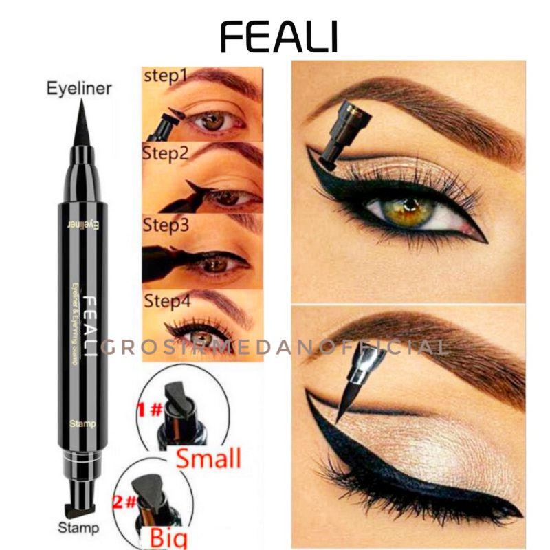 EYELINER STAMP FEALI - HITAM WATERPROOF NATURAL