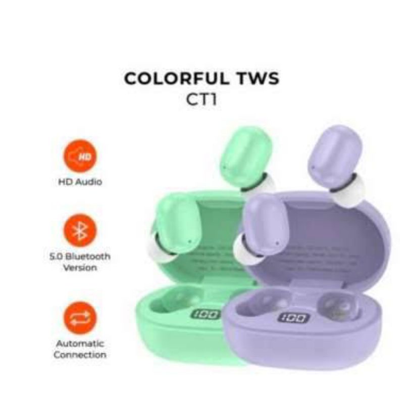 OASE COLORFUL TWS CT1 WIRELESS STEREO BLUETOOTH HEADSET EARPHONE