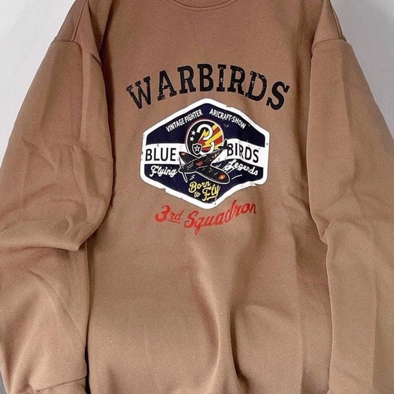 Vallina XL Vintage Sweater Crewneck Swat Fleece Premium Wanita Korean Style-2