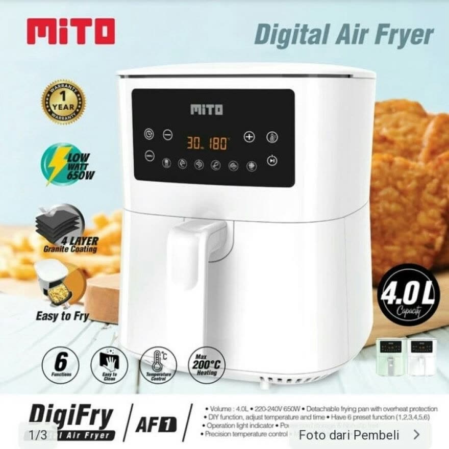 Air Fryer MITO- AF1 Low Watt 4 Liter