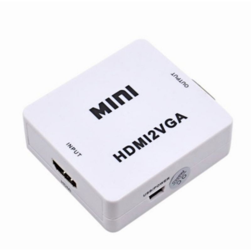 Converter HDMI To VGA Hdmi2VGA 1080p with Audio / Converter hdmi2vga box biru