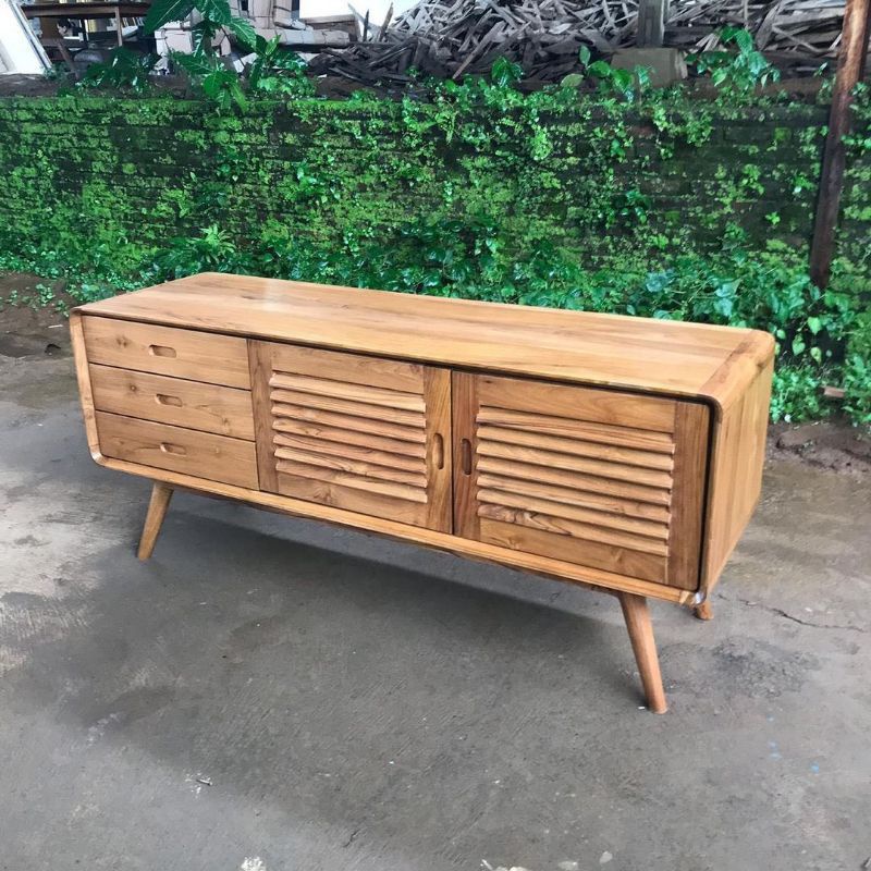 Meja Tv Buffet Tv Rak Tv  Cabinet Mebel Minimalis Kayu Solid