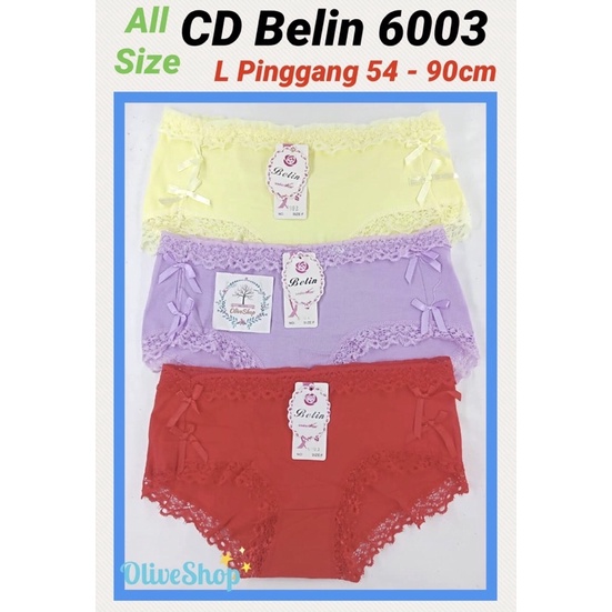 OliveShop ❤️ CD Celana Dalam Sexy Renda Panties Belin 6003