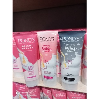 pond's 100g facial foam  bright beaty , whip pink serum dan whip black serum pond