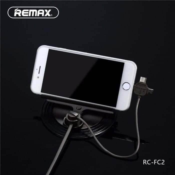 Remax Letto Car Holder 3 in 1 Lightning-MicroUSB-Type C - Cas Mobil