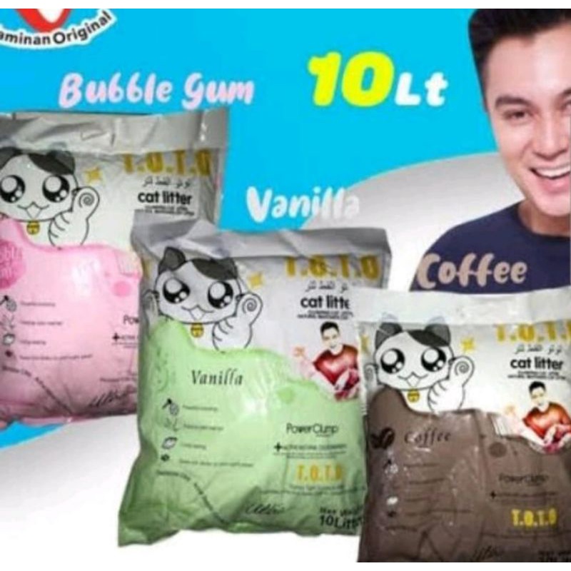 PASIR KUCING GUMPAL WANGI TOTO 10 LITER