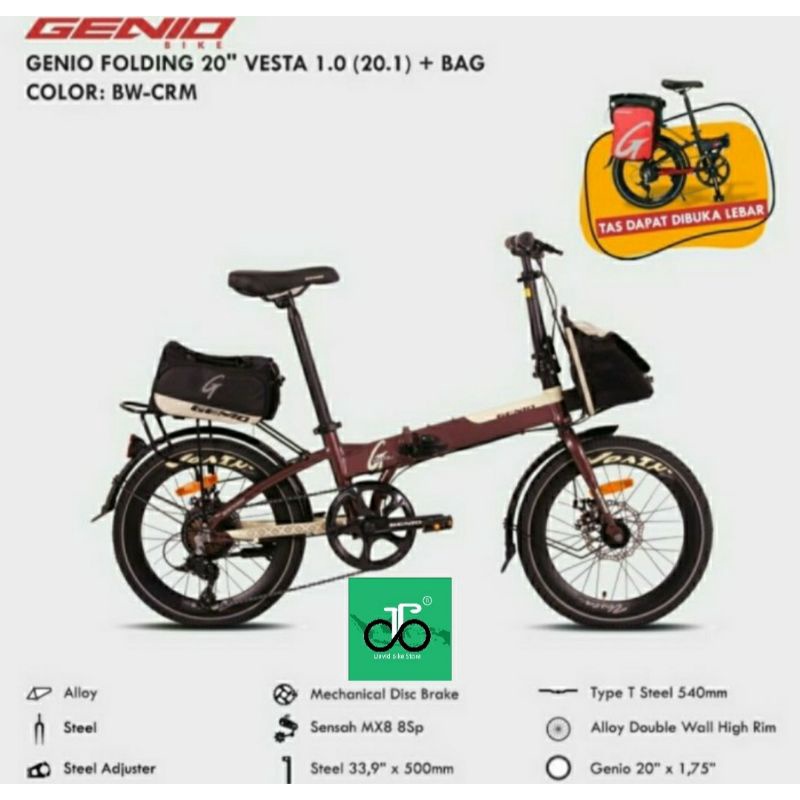 Sepeda Lipat 20" Genio Vesta 1.0