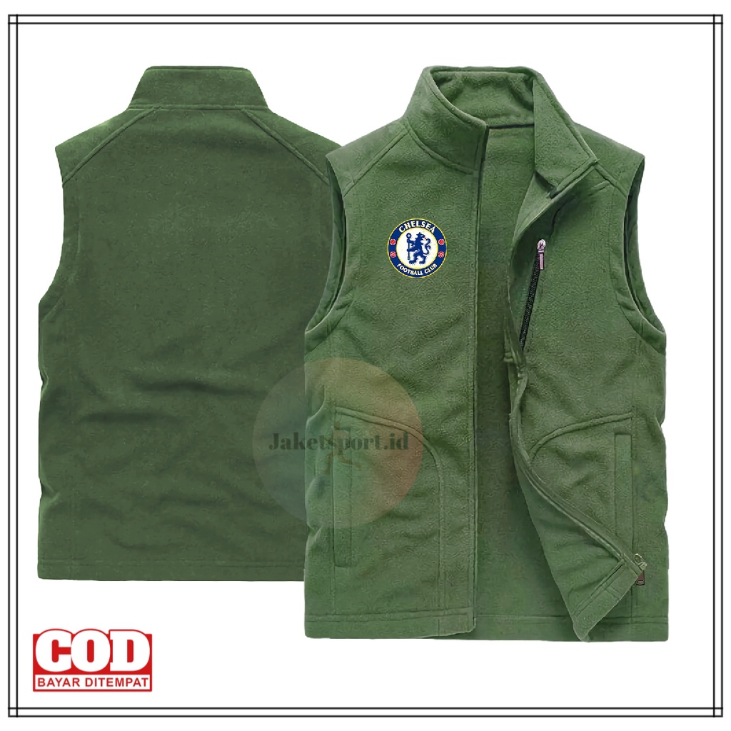 Jaket Rompi Pria keren Rompi Vest Motor Anti Angin Bahan Fleece warna tidak gampang pudar 100% premi