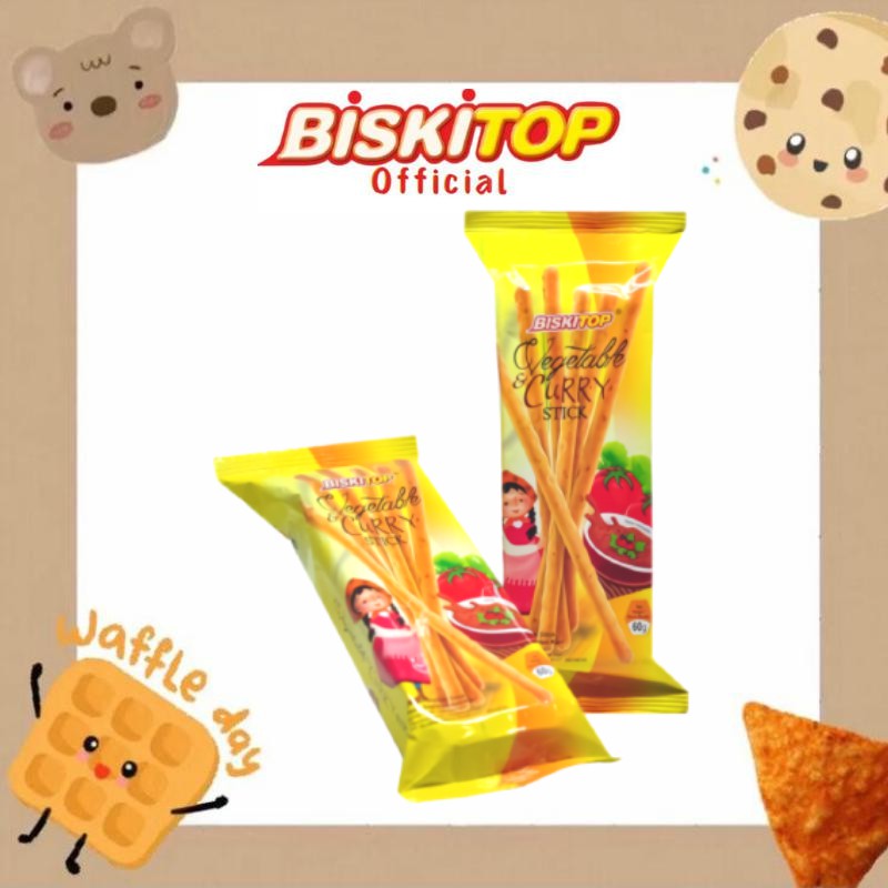 

BISKITOP OFFICIAL - CURRY STICK (60 Gram) Biskuit Kue Kering Anak Dewasa Murah Terbaru