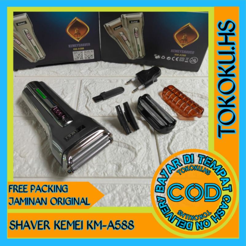 KEMEI SHAVER KMA588/SHAVER KEMEI/PENCUKUR KUMIS KEMEI/PEMANGKAS RAMBUT/PENCUKUR JAMBANG/SHAVER KEMEI