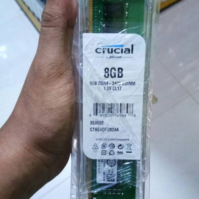 RAM PC CRUCIAL DDR4 8GB 3200MHZ