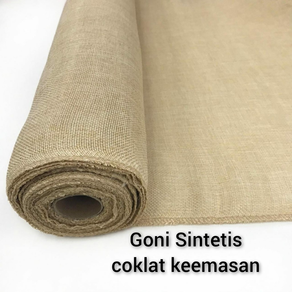 10 YARD - 48CM  KAIN GONI HALUS | KAIN GONI SINTETIS BAHAN LEMAS | BAHAN MAHAR &amp; CRAFT