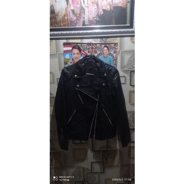jaket kulit uniqlo ori