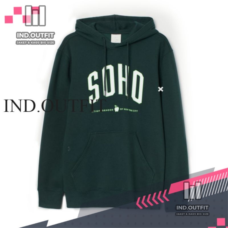 S - XXXXXL(6XL) Hoodie SOHO BIGSIZE Jaket Sweater Neighborhood of New York City OVERSIZE Pria Wanita