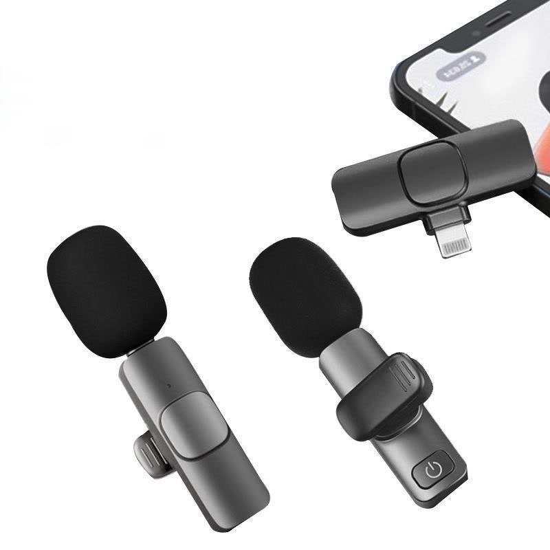 MIKROFON WIRELESS VLOG MIC CLIP HP MINI Portable BISA NGECAS Mikrofon Smartphone 2.4Ghz USB Type C Android Microphone PC/Phone/Camera TikTok YouTube Facebook Live Stream Vloger Vlog