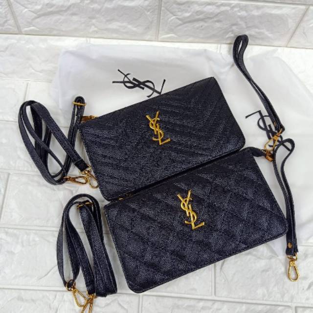 PREMIUM Mini Clutch  YSL Marmont  Bahan Caviar