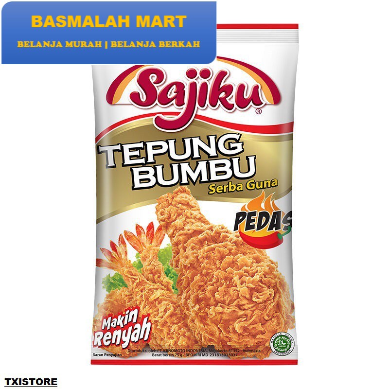 

Sajiku Tepung Bumbu Pedas 75 g Sachet (Ilham Berkah Mart)