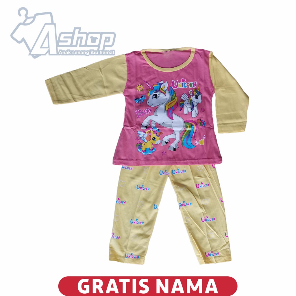 Baju Anak Setelan Unicorn Panjang