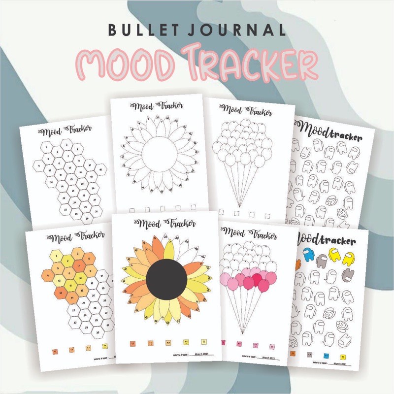 

MOOD TRACKER - LOOSE LEAF AESTHETIC BULLET JOURNAL || INSERT BINDER