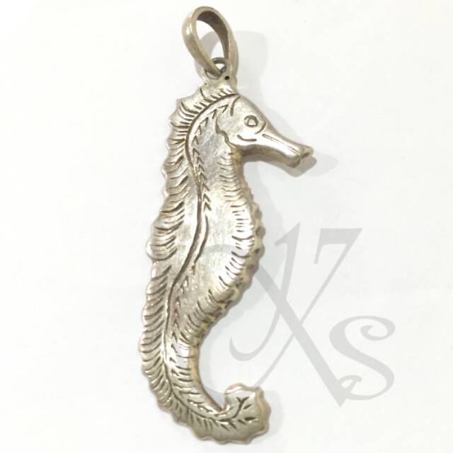 Liontin mainan kalung silver perak bali motif kuda laut asli 925 pria wanita laki elegan custom